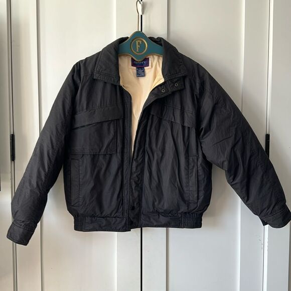 Vintage GANT Down Navy Puffer Jacket 90s - L - Picture 1 of 5